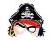 Maska Pirata z kapeluszem, 1szt.