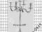 ŚWIECZNIK METALOWY SREBRNY 5-RAMIENNY 100CM B.DUŻY