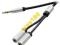 MARKOWY KABEL JACK 3,5 WTYK-2XJACK GNIAZDO  0,2M