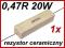 Rezystor 20W ceramiczny 0,47R 14x14x60mm 1szt# 203