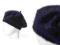 p0029 ZARA__GRANATOWY BERET ANGORA CASUAL__M