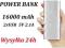 Ładowarka Bateria POWER BANK 16000mAh ALU 24H