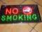 TABLICA REKLAMA SZYLD NEON NO SMOKING
