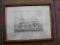 Obrazek w pięknej dębowej ramce Grafika sucha igła