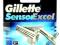 GILLETTE SENSOR EXCEL WKŁAD 3 SZTUK ORYGINAŁ