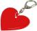 Brelok odblask serce czerwone światełko odblaskowe