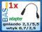 Adapter gniazdo 2,1/5,5 na wtyk 0,7/2,5  _#15869