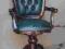 krzesło fotel stylowy obrotowy lity MAHOŃ 2 kolory