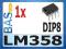 Wzmacniacz operacyjny LM358P DIP8