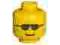 3626bp04 Yellow Minifig, Head Glasses