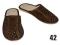 Kapcie góralskie męskie skórzane brąz 42
