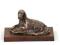 Setter statuetka z brązu na drewnie Art Dog