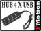 HUB 4 PORTY USB 2.0 Z KABLEM ROZDZIELACZ TRÓJNIK