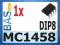 Wzmacniacz operacyjny MC1458 DIP8