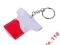 Brelok latarka biało czerwona koszulka R73031
