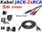 Kabel przewód audio mini jack 2x RCA 5m laptop PC