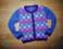 VIOLET stylowy sweterek na guziczki ŁATY ŁATKI 104