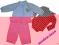 nowy komplet wiosenny kurtka spodnie body 6-9M 74