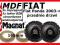 Głośniki Fiat Panda 2003-&gt; przód dystanse MDF