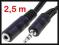 Kabel Jack 3,5mm gniazdo, Jack 3,5mm wtyk; 2,5m