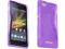 Etui fioletowe Gel elastyczne Sony Xperia M +folia