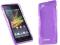 Fioletowe elastyczne etui Gel Sony Xperia M +folia
