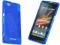 Gel niebieskie elastyczne etui Sony Xperia M +foli