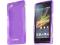 Fioletowe elastyczne etui gel Sony Xperia M +folia