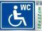 NAKLEJKA NALEPKA WC TOALETA dla inwalidów - wc6