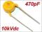 470pF 10kV kondensator ceramiczny 13mm [1szt] #A57