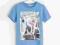 ZARA T-SHIRT NIEBIESKI USA BOY 128cm NOWE Z METKĄ