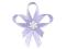 Kotyliony z satynowym kwiatkiem, j. fiolet, 1op.
