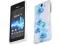 w9 kwiaty elastyczne etui Sony Xperia V + folia