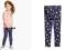 H&amp;M granat w gwiazdki legginsy roz 122-128