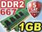 NOWA PAMIĘĆ 1GB DDR2 PC5300 667MHz GWR_5_LAT FV23%