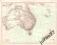AUSTRALIA I NOWA ZELANDIA oryginalna mapa z 1880 r