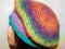 tęczowy beret, rainbow