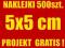 NAKLEJKI REKLAMOWE VLEPKI 500szt.  DOWOLNY PROJEKT