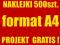 NAKLEJKI REKLAMOWE VLEPKI 500szt.  DOWOLNY PROJEKT