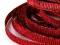 wstążka rypsowa 8mm z lureksem CZERWONA 2m PROMOCJ