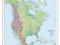 Ameryka Północna - mapa fizyczna, 70x100 cm