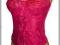 E-vie* Lace UW Bustier&amp;Suspender Red- 36C/ 80C