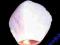 Latające LAMPIONY SZCZĘŚCIA białe balony LAMP-001