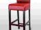 Krzesło barowe hoker czerwone bukowe