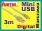 KABEL USB 2.0 USB A - miniUSB B 3m HAMA