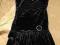 Śliczna czarna welurowa sukienka dla 12-13 latki