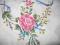 PIĘKNY HAFTOWANY  OBRUS W KWIATY