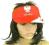 kapelusz czapka KIBIC biało-czerwona z daszkiem