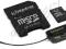 8GB micro Kingston microSD+adapter SD +czytnik USB