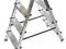 Drabina dwustronna 4-stopniowy aluminiowa DRABEST